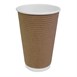 Vaso pared ondulada para bebidas calientes papel kraft Fiesta 455ml (Caja 25)