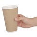 Vaso pared ondulada para bebidas calientes papel kraft Fiesta 455ml (Caja 25)