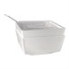 Bol cuadrado APS Float blanco 190mm