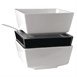 Bol cuadrado APS Float negro 190mm