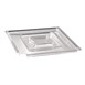 Tapa cuadrada de melamina transparente APS Float 190mm