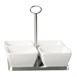 Bol cuadrado de melamina APS Pure blanco 90mm