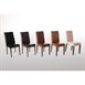 Sillas de comedor Bolero símil cuero marrón oscuro
