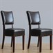 Sillas de comedor símil cuero Bolero marrón oscuro