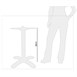 Base de mesa abatible Bolero aluminio