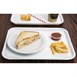 Bandeja de plástico para fast food Kristallon grande blanca