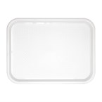 Bandeja de plástico para fast food Kristallon mediana blanca