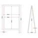 Pizarra caballete Olympia madera 850 x 500mm