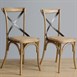 Sillas de comedor Bolero madera con respaldo en cruz metálica natural