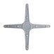Base mesa de 4 patas Bolero aluminio pulido