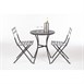 Mesa bistro redonda para terraza Bolero 60cm acero negra