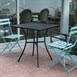 Mesa bistro cuadrada para terraza Bolero 70cm acero negra