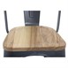 Sillas para comedor de acero con asiento de madera (juego de 4)