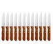 Cuchillos chuleteros Olympia Jumbo 115mm mango de palisandro