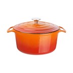 Cazuela de hierro Vogue naranja 4L