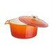 Cazuela de hierro Vogue naranja 4L