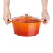 Cazuela de hierro Vogue naranja 4L