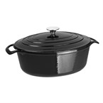 Cazuela de hierro ovalada Vogue negra 5L
