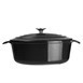 Cazuela de hierro ovalada Vogue negra 5L