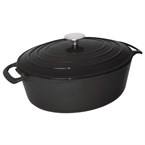 Cazuela de hierro ovalada Vogue negra 6L
