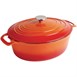 Cazuela de hierro ovalada Vogue naranja 5L