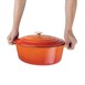 Cazuela de hierro ovalada Vogue naranja 5L