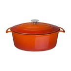 Cazuela de hierro ovalada Vogue naranja 6L