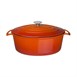 Cazuela de hierro ovalada Vogue naranja 6L