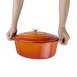 Cazuela de hierro ovalada Vogue naranja 6L