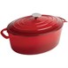 Cazuela de hierro ovalada Vogue roja 5L