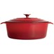 Cazuela de hierro ovalada Vogue roja 5L