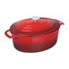 Cazuela de hierro ovalada Vogue roja 6L