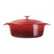 Cazuela de hierro ovalada Vogue roja 6L