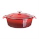 Cazuela de hierro ovalada Vogue roja 6L