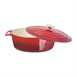 Cazuela de hierro ovalada Vogue roja 6L