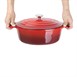 Cazuela de hierro ovalada Vogue roja 6L