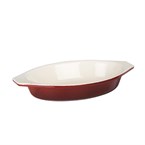 Fuente de hierro ovalada para gratinar Vogue 650ml rojo