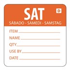 Etiquetas solubles Día de la Semana Vogue sábado naranja