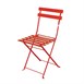 Sillas bistro para terraza Bolero acero rojas