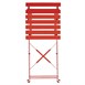 Sillas bistro para terraza Bolero acero rojas