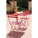 Sillas bistro para terraza Bolero acero rojas
