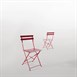 Sillas bistro para terraza Bolero acero rojas