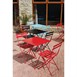 Sillas bistro para terraza Bolero acero rojas