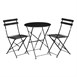 Mesa bistro redonda para terraza Bolero acero negra