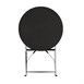 Mesa bistro redonda para terraza Bolero acero negra