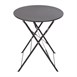 Mesa bistro redonda para terraza Bolero acero negra
