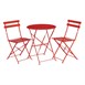 Mesa bistro redonda para terraza Bolero acero roja