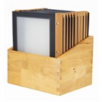 Porta-menús de madera Negro Securit