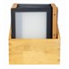 Porta-menús de madera Negro Securit