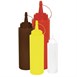 Botella para salsa rojo 340ml Vogue